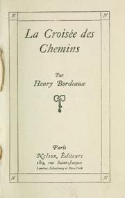 Cover of: La croisée des chemins