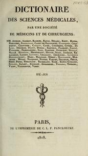 Cover of: Dictionnaire des sciences médicales by Nicolas Philibert Adelon