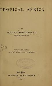 Cover of: Tropical Africa | Henry Drummond