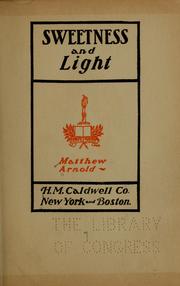 Cover of: Sweetness and light
