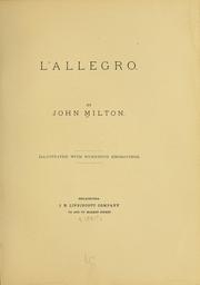 Cover of: L'Allegro