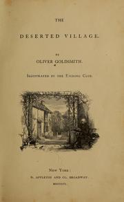 Cover of: The deserted village by Oliver Goldsmith