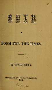 Cover of: Ruth by Thomas Gregg