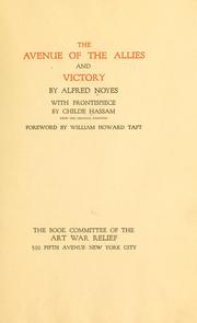 The avenue of the allies and Victory by Alfred Noyes
