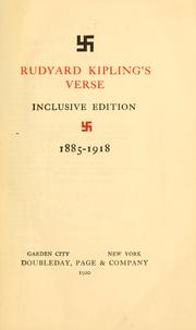 Cover of: Rudyard Kipling's verse