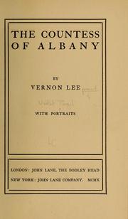 The Countess of Albany by Vernon Lee