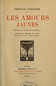 Cover of: Les amours jaunes by Tristan Corbière