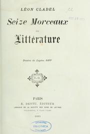 Cover of: Seize morceaux de littérature