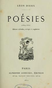 Cover of: Poésies (1864-1872)