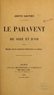 Cover of: Le paravent de soie et d'or
