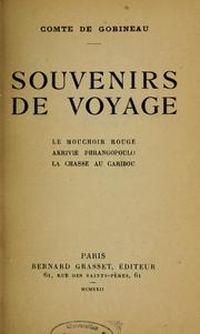 Cover of: Souvenirs de voyages by Arthur, comte de Gobineau