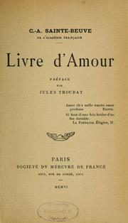 Cover of: Livre d'amour by Charles Augustin Sainte-Beuve