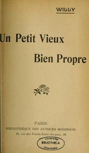 Cover of: Un petit vieux bien propre