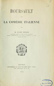 Cover of: Boursault et la comédie italienne