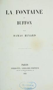 Cover of: La Fontaine de Buffon by Jean Joseph Stanislas Albert Damas-Hinard