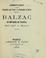 Cover of: Balzac