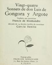 Cover of: Vingt-quatre sonnets by Luis de Góngora y Argote