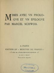 Cover of: Mimes avec un prologue et un épilogue
