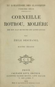 Cover of: Corneille, Rotrou, Molière: les Don Juan de toutes les littératures