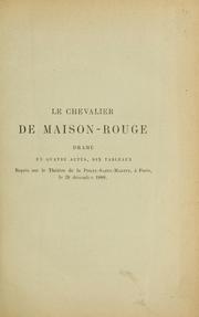 Cover of: Le Chevalier de Maison-Rouge by Alexandre Dumas