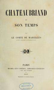 Cover of: Châteaubriand et son temps