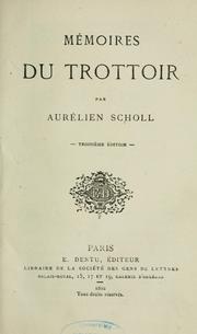 Cover of: Mémoires du trottoir