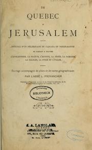 Cover of: De Québec à Jérusalem by Léon A. Provancher