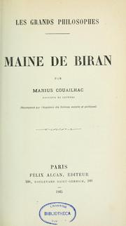 Cover of: Maine de Biran