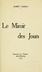 Cover of: Miroir des jours