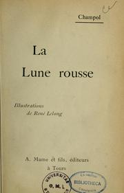 Cover of: La Lune rousse