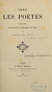 Cover of: Chez les poètes by Auguste Barbier
