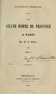 Cover of: Un Grand homme de province à Paris