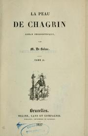 Cover of: La peau de chagrin: roman philosophique