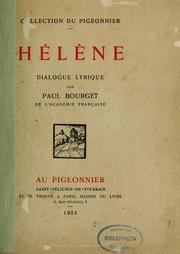 Cover of: Hélène: dialogue lyrique
