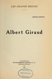 Cover of: Albert Giraud by Arnold Goffin