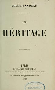 Cover of: Un héritage by Jules Sandeau