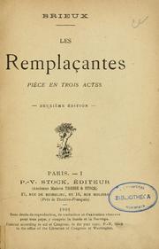 Cover of: Les remplaçantes by Eugène Brieux