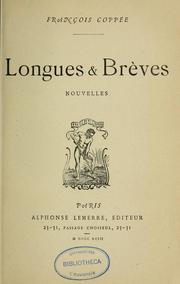 Cover of: Longues et brèves: nouvelles