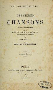 Cover of: Dernières chansons: poésies posthumes