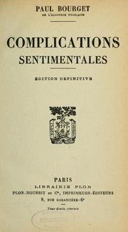 Cover of: Complications sentimentales