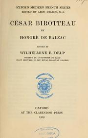 Cover of: César Birotteau