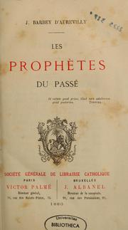 Les prophètes du passé by J. Barbey d'Aurevilly