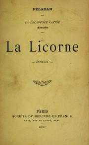 Cover of: La licorne: roman