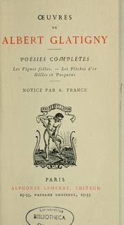 Cover of: Poésies complètes by Albert Glatigny