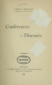 Cover of: Conférences et discours