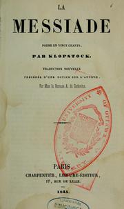 Cover of: La messiade by Friedrich Gottlieb Klopstock