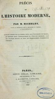 Cover of: Précis de l'histoire moderne by Jules Michelet