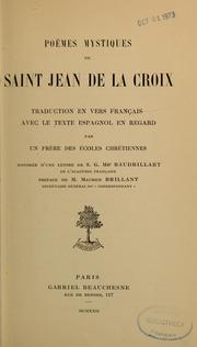 Cover of: Poèmes mystiques de saint Jean de la Croix by John of the Cross