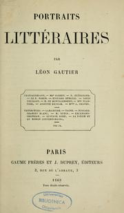 Cover of: Portraits littéraires