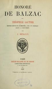 Cover of: Honoré de Balzac